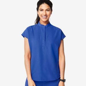 Figs Rafaela scrub top winning blue, Small